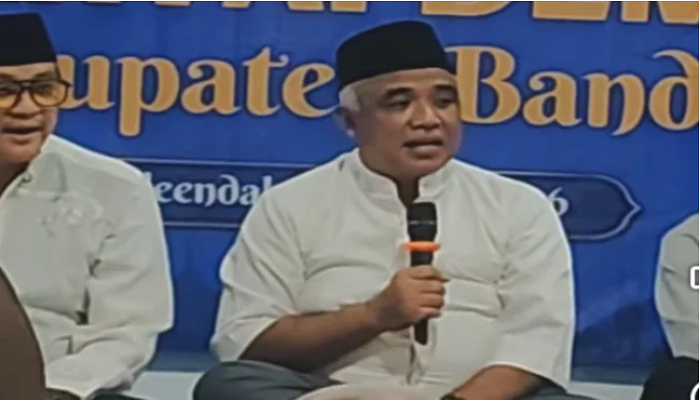 Saeful Bachri menggelar silaturahmi dan buka puasa bersama keluarga besar DPC Partai Demokrat Kabupaten Bandung, Sabtu (14/3/2026).