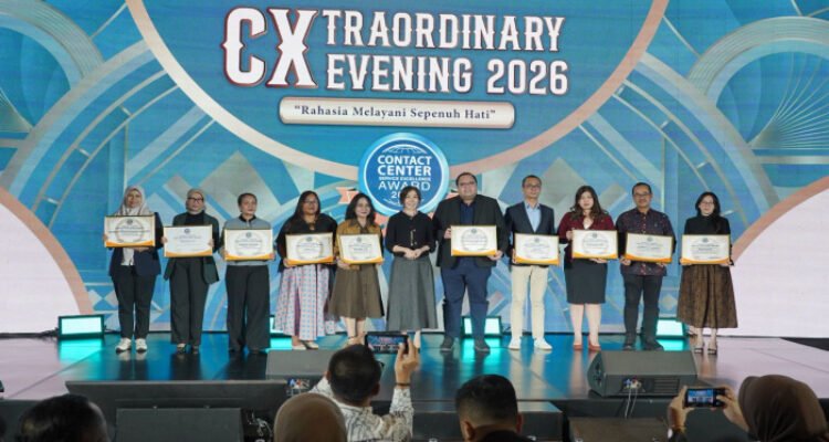 PT Pegadaian meraih CCSEA 2026 untuk kategori Multifinance Call Center dalam ajang Top CX Brand Award - CXTRAORDINARY EVENING 2026.