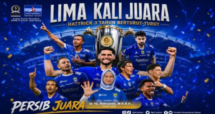 Hj. Ratnawati, menyampaikan apresiasi dan rasa bangganya atas keberhasilan Persib Bandung yang resmi menjuarai Super League musim 2025/2026.