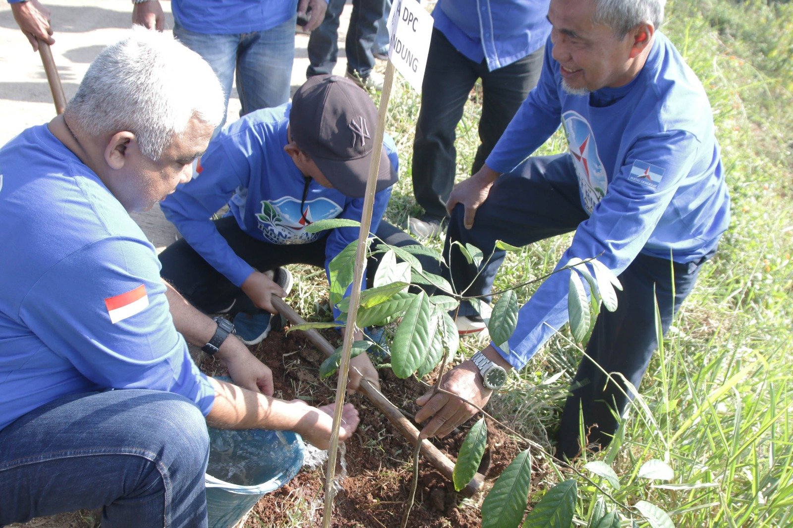Demokrat Kabupaten Bandung Mulai Gerakan Langit Biru Indonesia Asri Tanam 100 Pohon