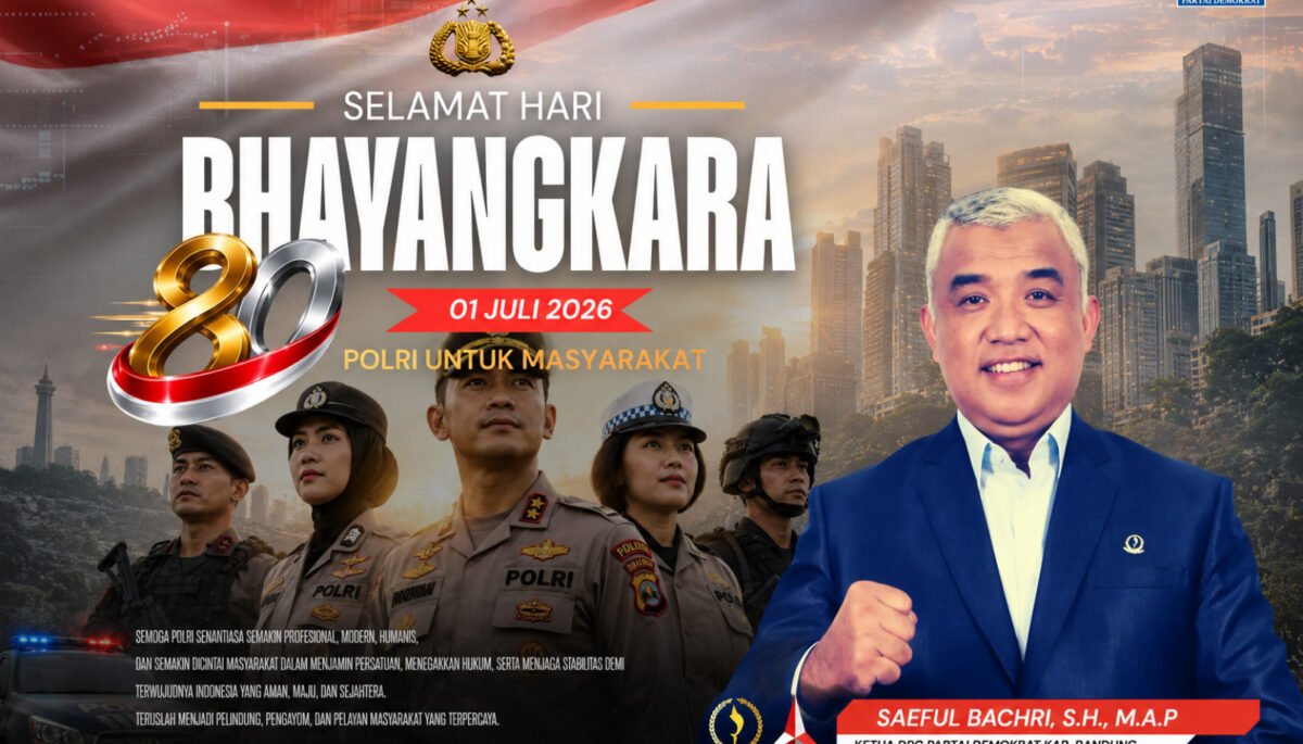 Anggota Komisi II DPRD Provinsi Jawa Barat, H. Saeful Bachri, menyampaikan ucapan selamat memperingati Hari Bhayangkara ke-80. Anggota Komisi II DPRD Provinsi Jawa Barat, H. Saeful Bachri, menyampaikan ucapan selamat memperingati Hari Bhayangkara ke-80.