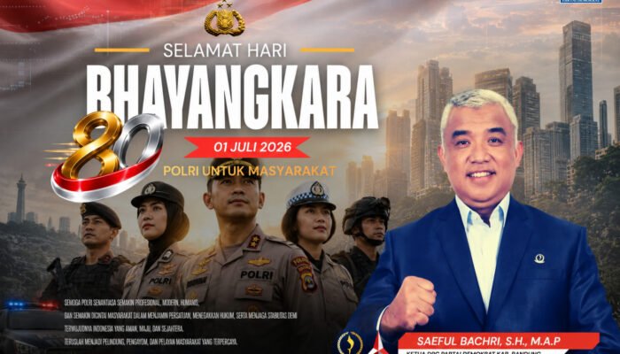 Anggota Komisi II DPRD Provinsi Jawa Barat, H. Saeful Bachri, menyampaikan ucapan selamat memperingati Hari Bhayangkara ke-80.