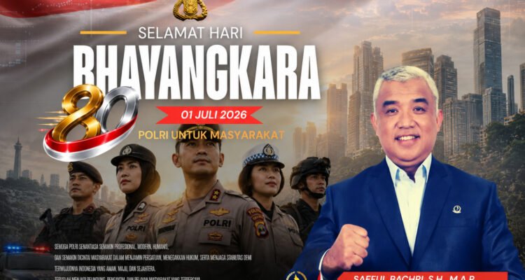 Anggota Komisi II DPRD Provinsi Jawa Barat, H. Saeful Bachri, menyampaikan ucapan selamat memperingati Hari Bhayangkara ke-80.
